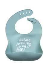 The Somewhere Co The Somewhere Co Something on my Face Silicone Bib (Sage)