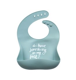 The Somewhere Co The Somewhere Co Something on my Face Silicone Bib (Sage)