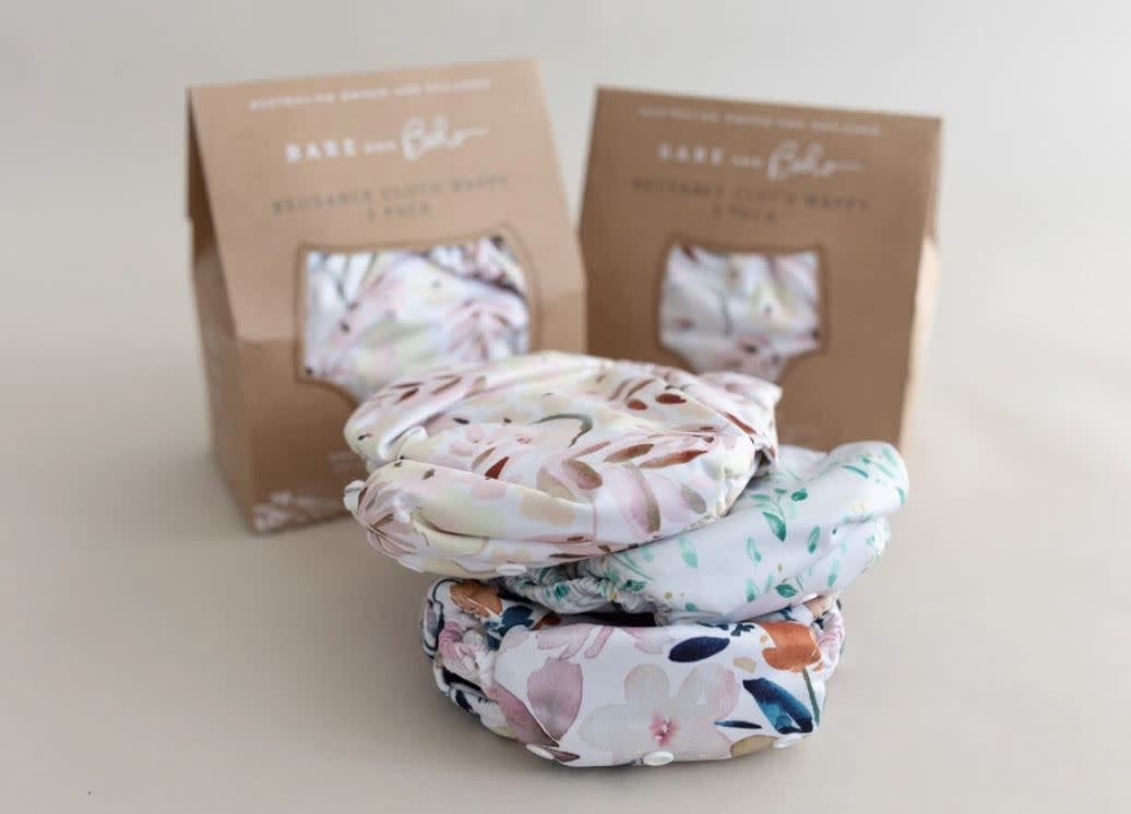 Bare and Boho Bare and Boho 3 Pack Cloth Nappy One Size Bamboo