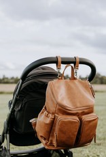 OiOi OiOi Vegan Leather Nappy Backpack - Tan