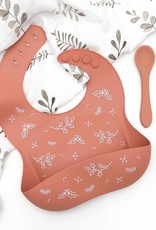 OneChewThree OneChewThree Silicone Catch Bib & Spoon Set - Limited CHRISTMAS Edition