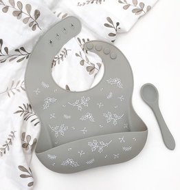 OneChewThree OneChewThree Silicone Catch Bib & Spoon Set - Limited CHRISTMAS Edition