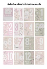 Lolli Living Round play mat with Milestone card - Meadow