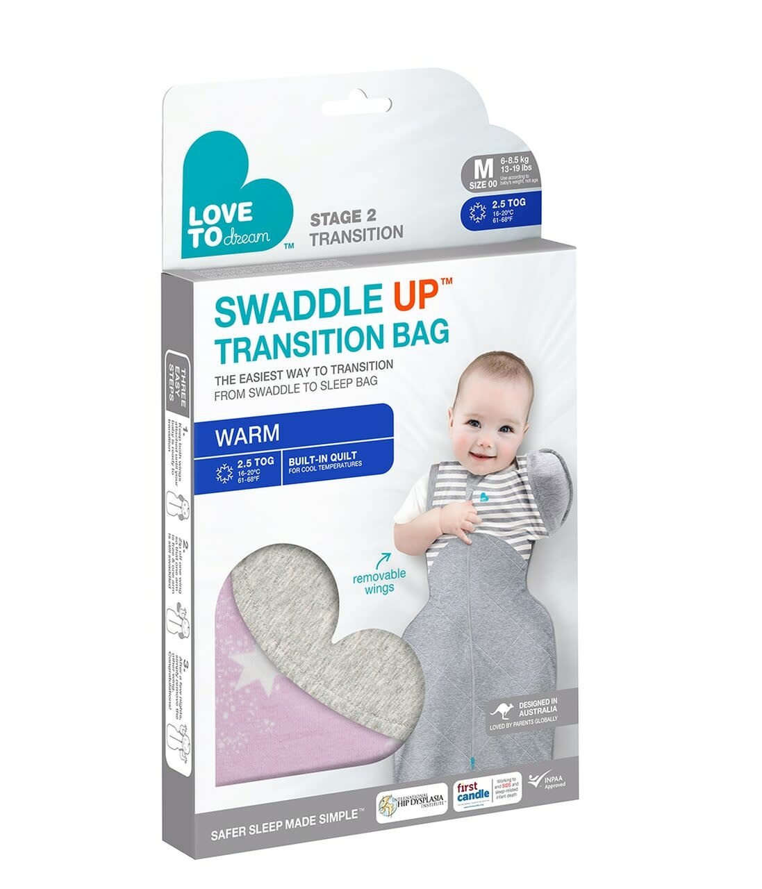 Love To Dream Love To Dream Swaddle Up Transition Bag Warm 2.5Tog