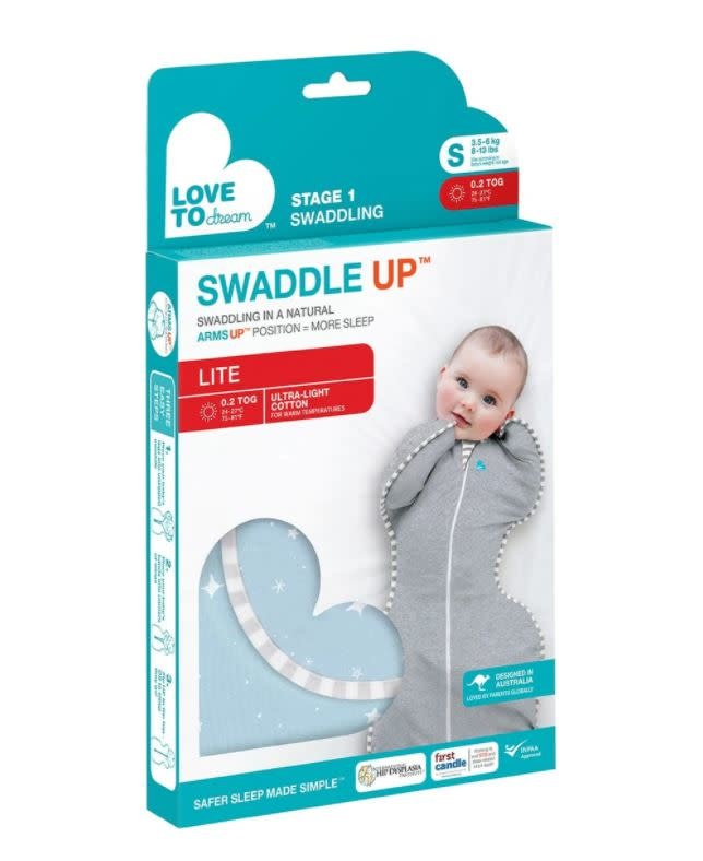 Love To Dream Love To Dream Cotton Swaddle UP Lite 0.2 Tog Blue
