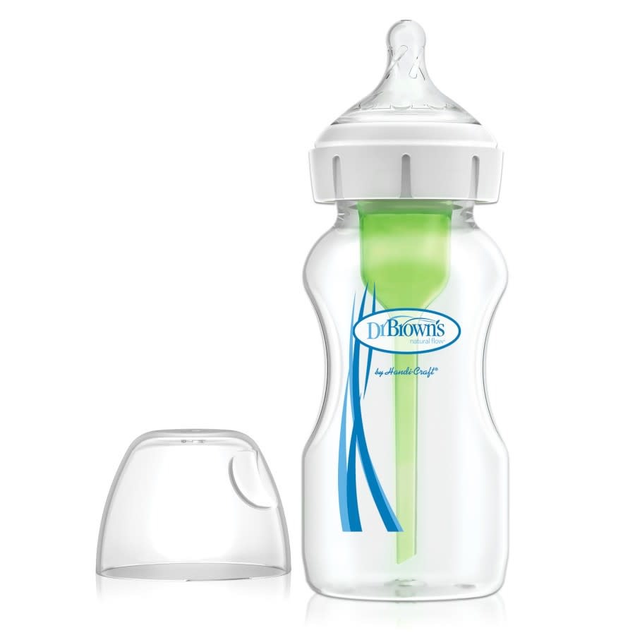 Dr Browns Dr Brown’s Wide Neck Feeding Bottle Options+ with Level 1 Teat, 1-Pack