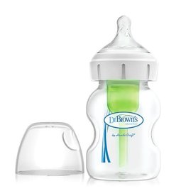 Dr Browns Dr Brown's Options+ Glass Feeding Bottle  Wide Neck - Single