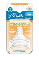 Dr Browns Dr Brown's Wide-Neck Options+ Teat, 2-Pack