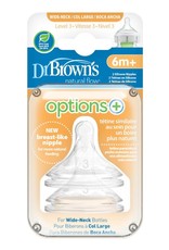Dr Browns Dr Brown's Wide-Neck Options+ Teat, 2-Pack