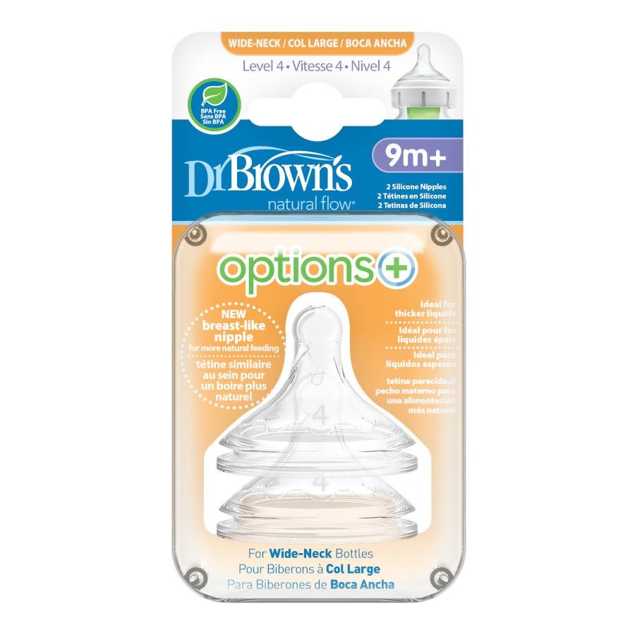 Dr Browns Dr Brown's Wide-Neck Options+ Teat, 2-Pack