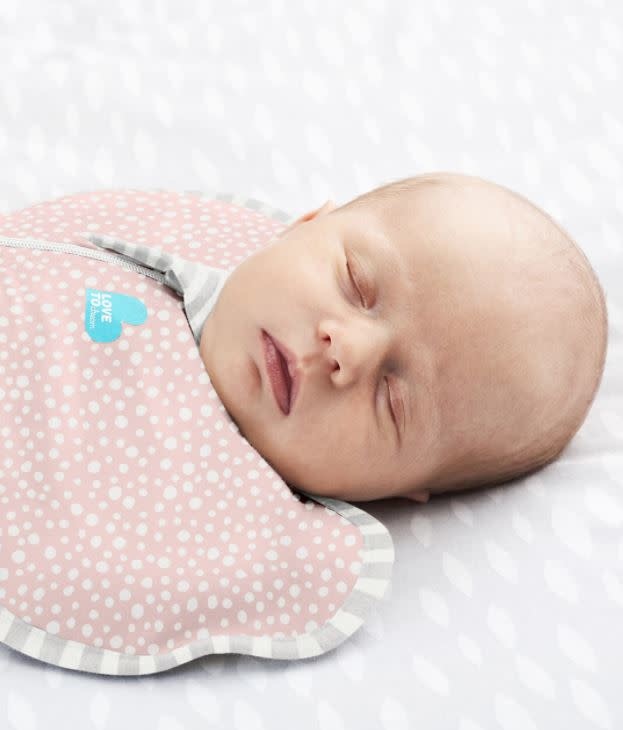 Love To Dream Love To Dream Swaddle UP™ Bamboo Original 1.0 Tog Pink - Wave Dot