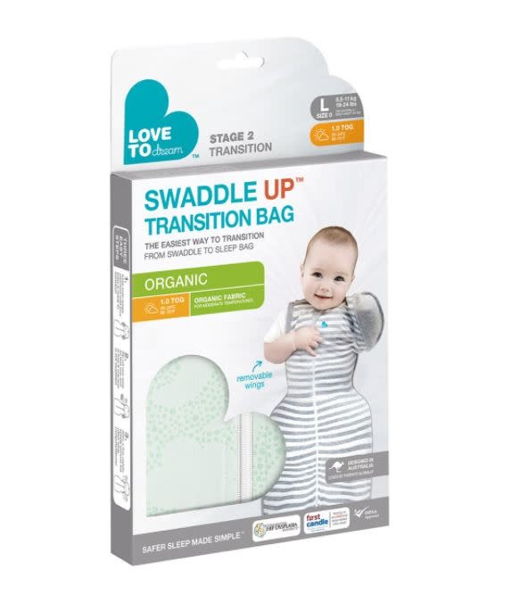 Love To Dream Love To Dream Swaddle UP™ Transition Bag Organic 1.0T Mint - Celestial Dot