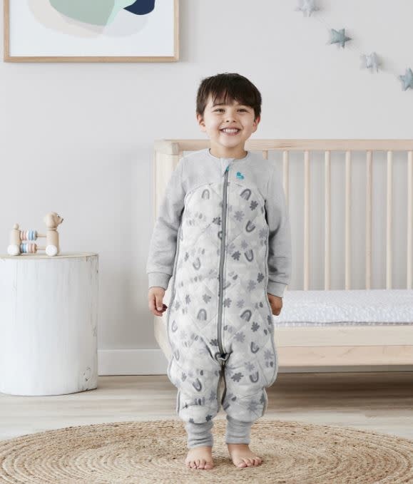 Love To Dream Love To Dream Sleep Suit with Organic Cotton and Australian Merino Wool  - 2.5 TOG Grey - Rain to Rainbow