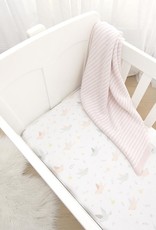 Living Textiles Living Textiles 2-pack Jersey Bassinet Fitted Sheet (40 x 80 x 12cm) - Ava/Blush Floral