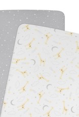 Living Textiles Living Textiles 2-pack Jersey Bassinet Fitted Sheet (40 x 80 x 12cm) - Noah/Stars