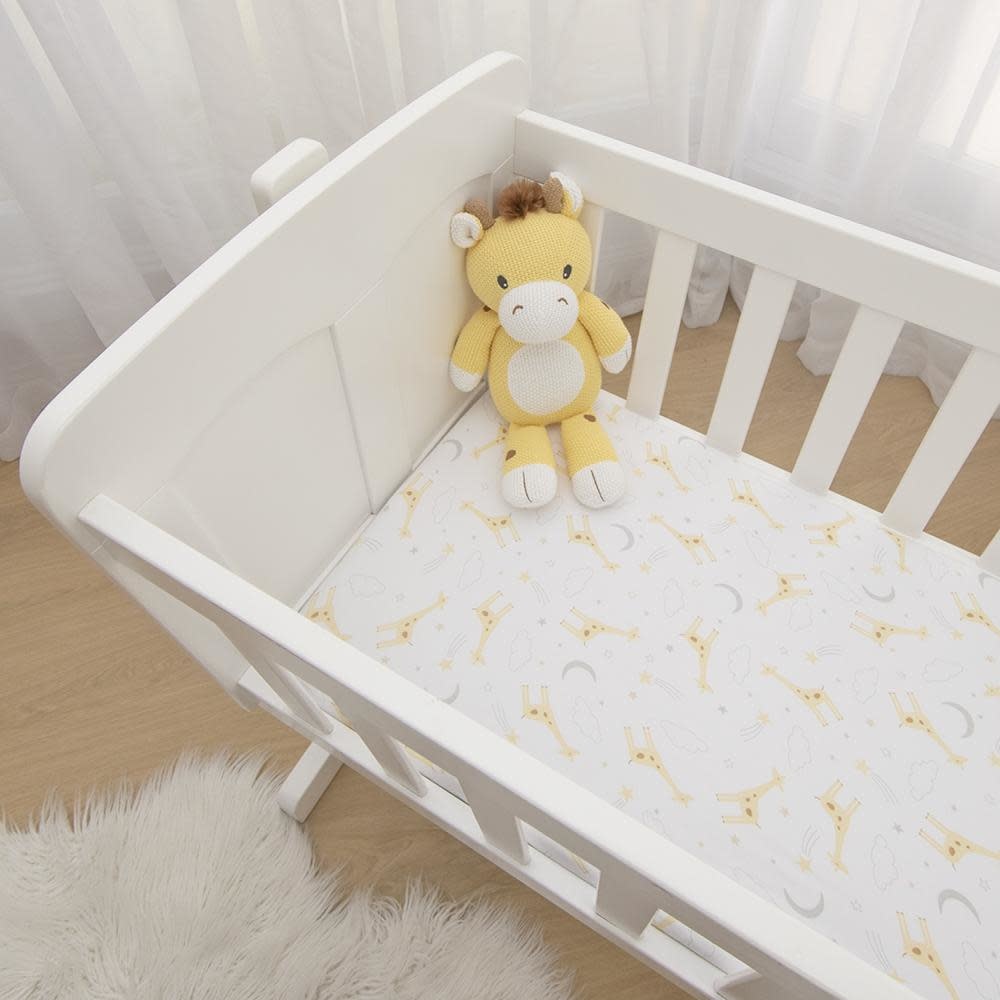 Living Textiles Living Textiles 2-pack Jersey Bassinet Fitted Sheet (40 x 80 x 12cm) - Noah/Stars
