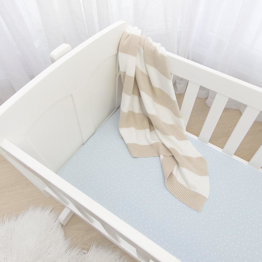 Living Textiles Living Textiles 2-pack Jersey Bassinet Fitted Sheet (40 x 80 x 12cm) - Mason/Confetti