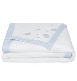 Living Textiles Living Textiles Cot Waffle Blanket - Mason Elephant