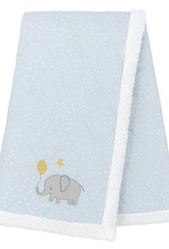 Living Textiles Living Textiles Quilted Jersey Sherpa Blanket 75 x 100cm - Mason Elephant
