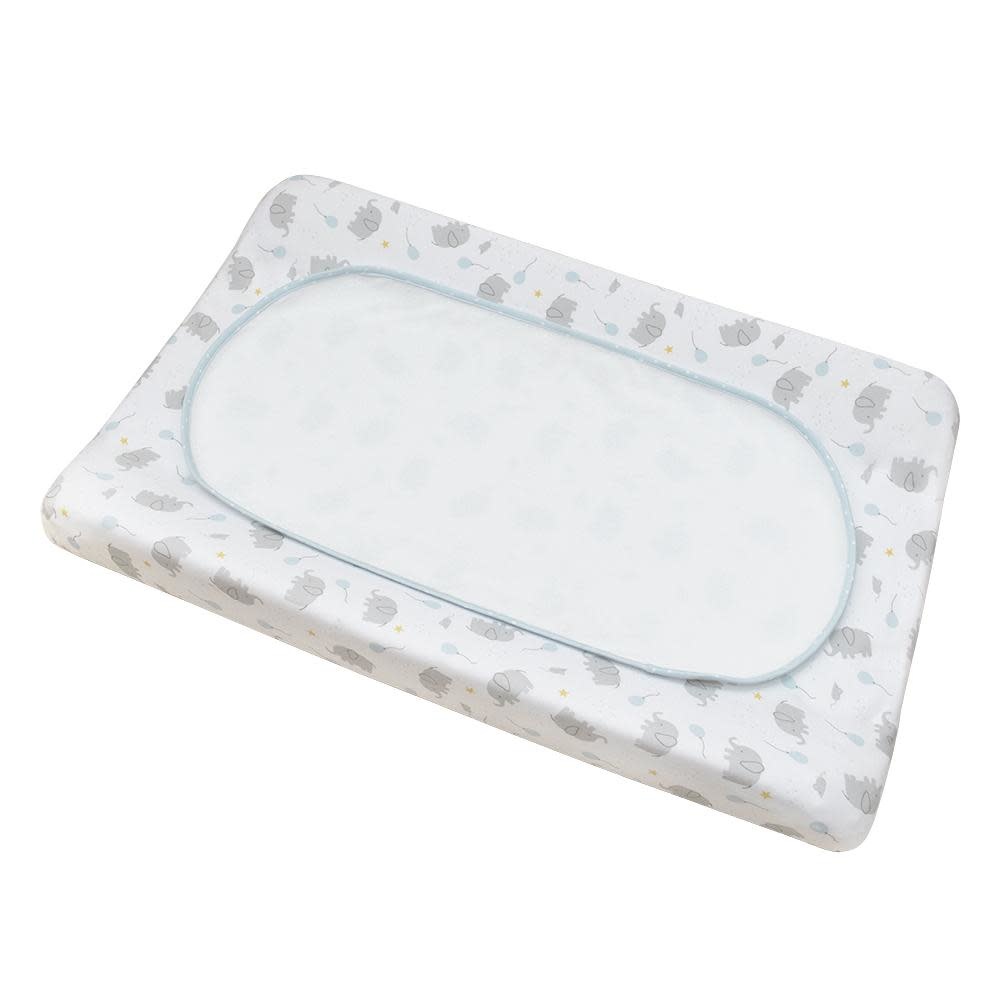 Living Textiles Living Textiles Jersey Change Pad Cover & Liner - Mason Elephant