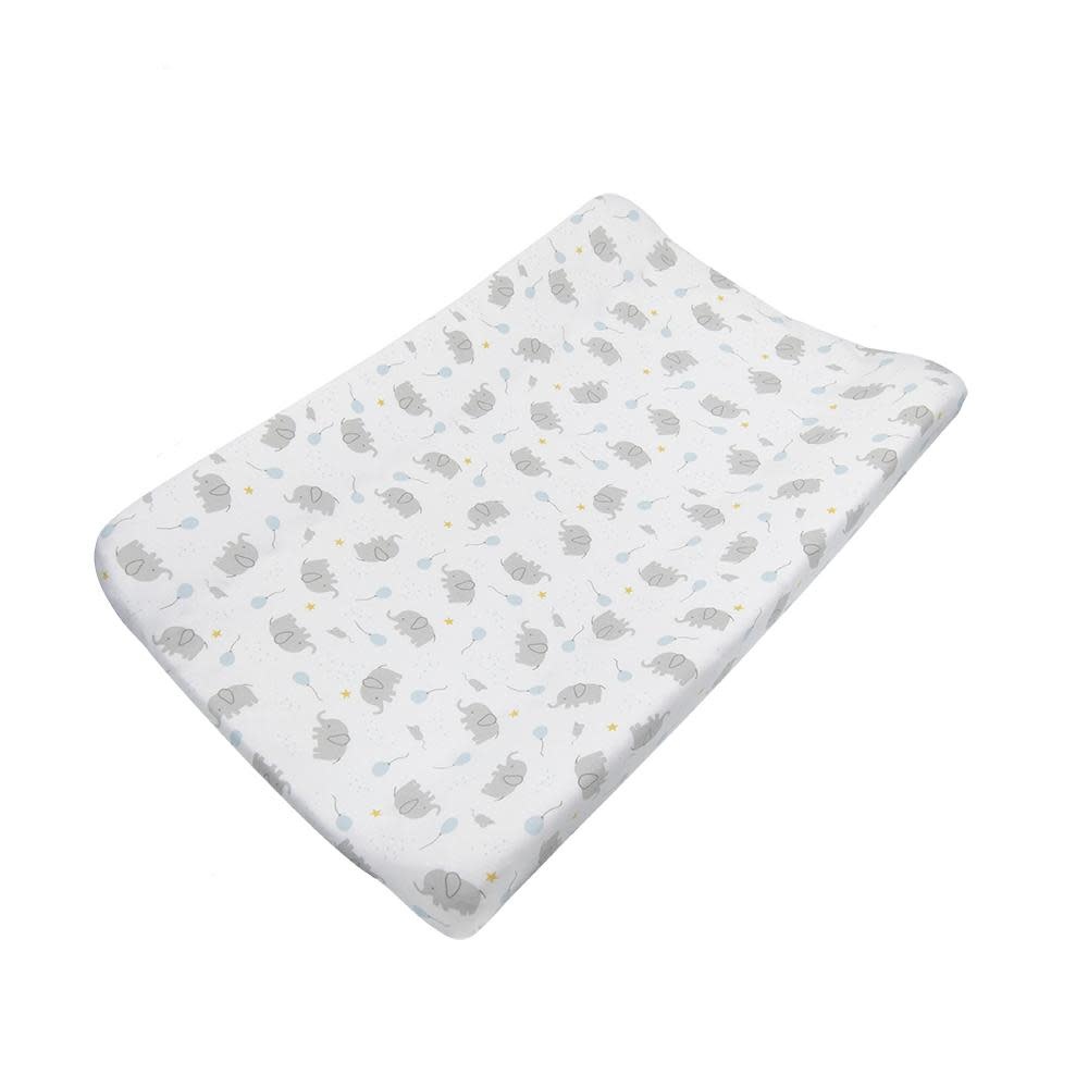 Living Textiles Living Textiles Jersey Change Pad Cover & Liner - Mason Elephant