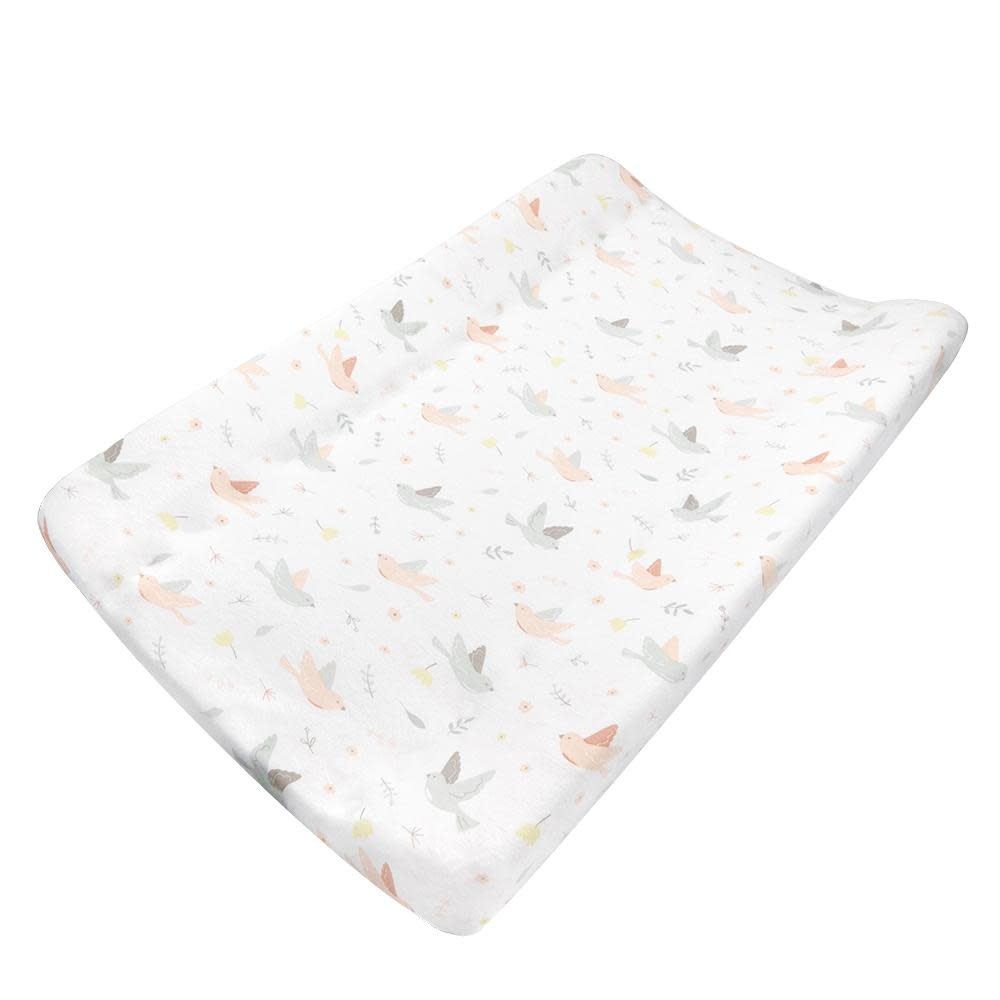 Living Textiles Living Textiles Jersey Change Pad Cover & Liner - Ava Birds