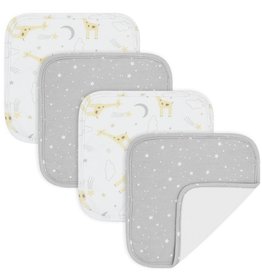 Living Textiles Living Textiles 4pk Face Washers - Noah/Stars