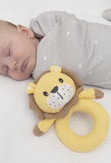 Living Textiles Living Textiles Whimsical Knitted Ring Rattle - Leo the Lion