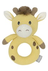 Living Textiles Living Textiles Whimsical Knitted Ring Rattle - Noah the Giraffe