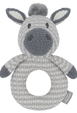 Living Textiles Living Textiles Whimsical Knitted Ring Rattle - Zac the Zebra