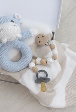 Living Textiles Living Textiles Whimsical Knitted Ring Rattle - Henry the Hippo