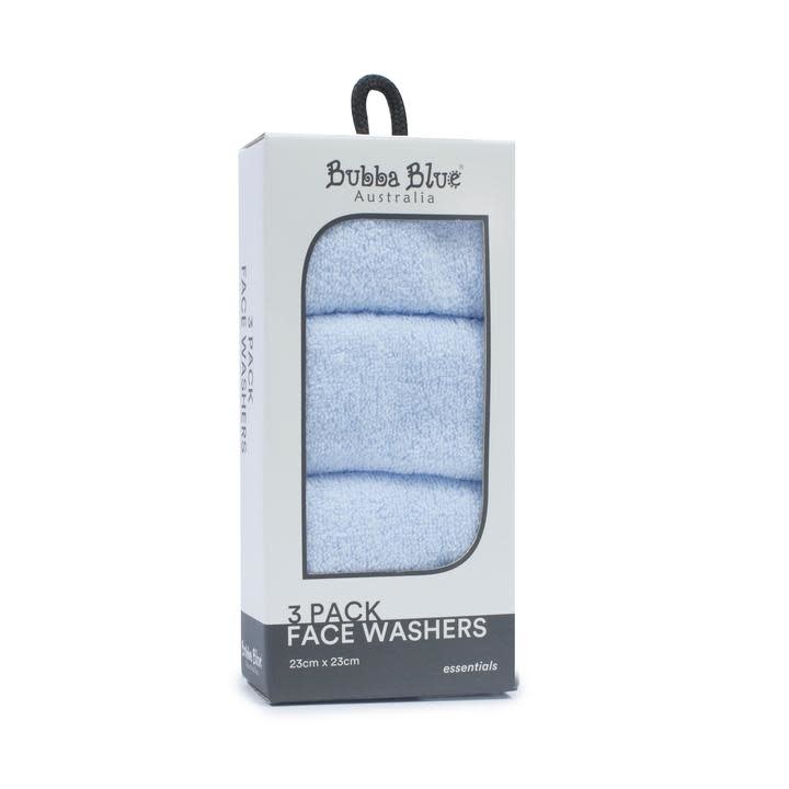 Bubba Blue Bubba Blue Everyday Essential 3pk Face Washers -