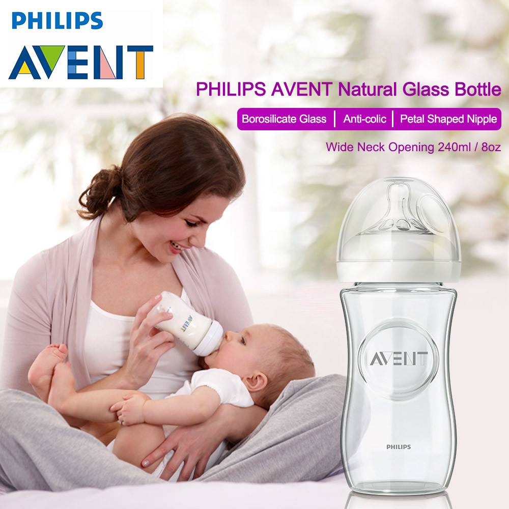 avent glass feeding bottle