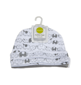 Playette Playette 3 Pack Fashion Caps - Elephants/Grey/White