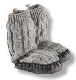 Playette Playette Grey Cable Slipper Socks