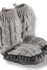 Playette Playette Grey Cable Slipper Socks