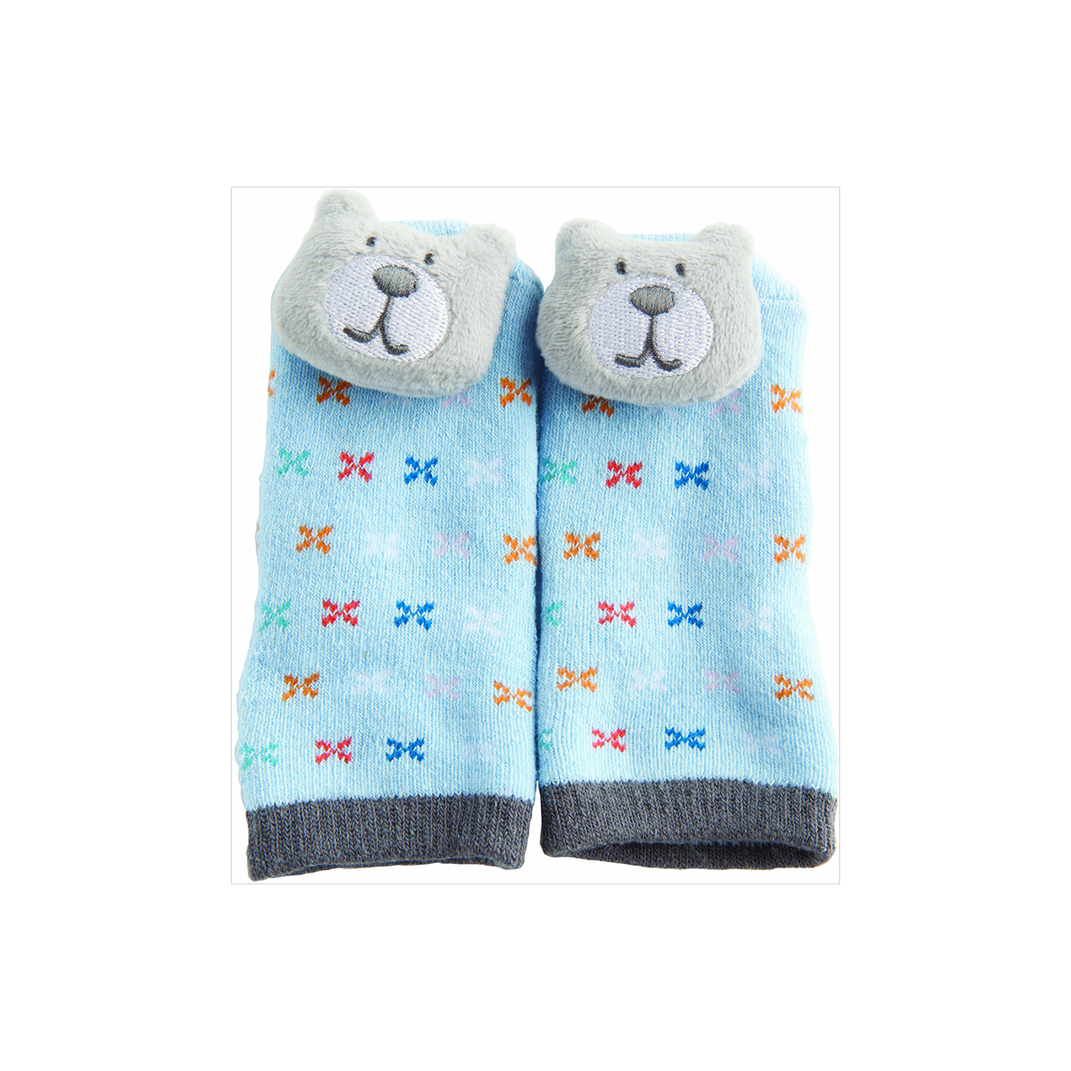 Playette Playette Novelty Rattle Toes Socks Boys 3-12mths