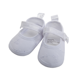 Playette Playette Embroidered Occasion A-bar Pre-Walker - White