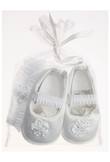 Playette Playette Occastion Satin Shoe/Headband Gift Set - White