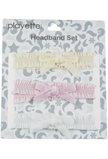 Playette Playette 3 Pack Velvet Bow Headbands