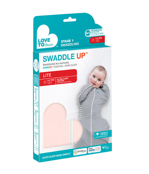 Love To Dream Love To Dream Swaddle UP™ Lite 0.2 TOG Light Pink