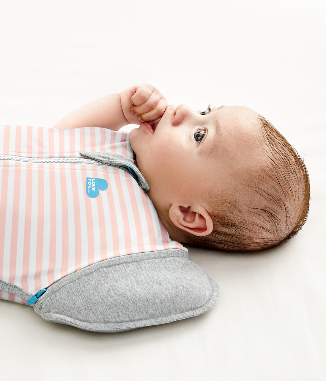 Love To Dream Love To Dream Swaddle UP™ Transition Bag Original 1.0 TOG Dusty Pink & White Stripe