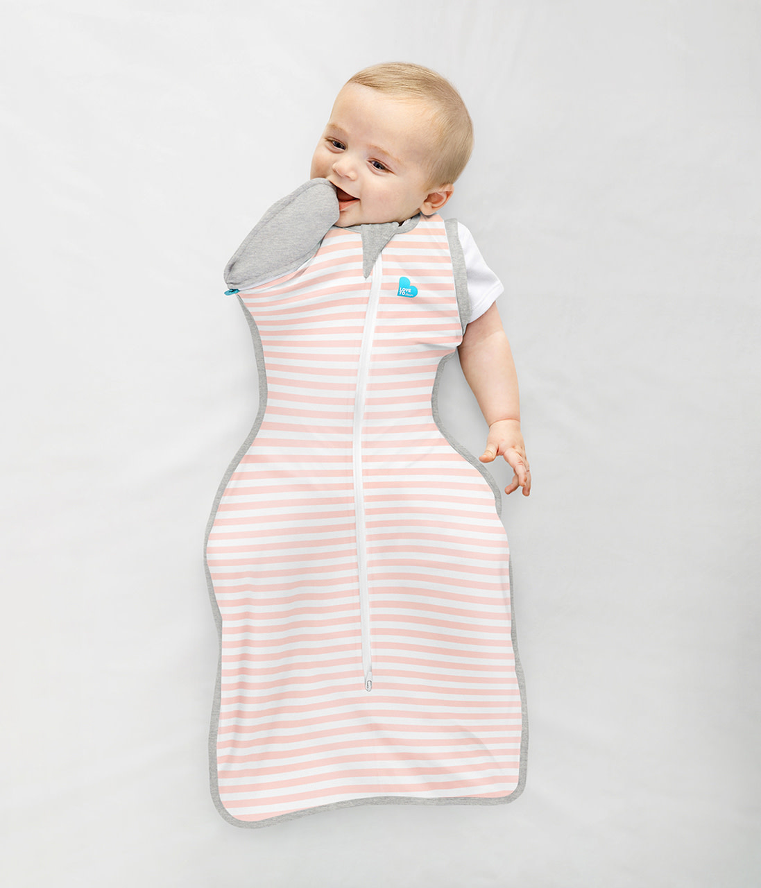 Love To Dream Love To Dream Swaddle UP™ Transition Bag Original 1.0 TOG Dusty Pink & White Stripe