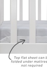 Living Textiles Living Textiles Childcare Cot Sheet Set includs: flat + fitted sheet (flat sheet sewn on side)