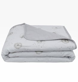 Living Textiles Living Textiles Organic Muslin Pram Blanket (75 x 100cm) - Dandelion/Grey