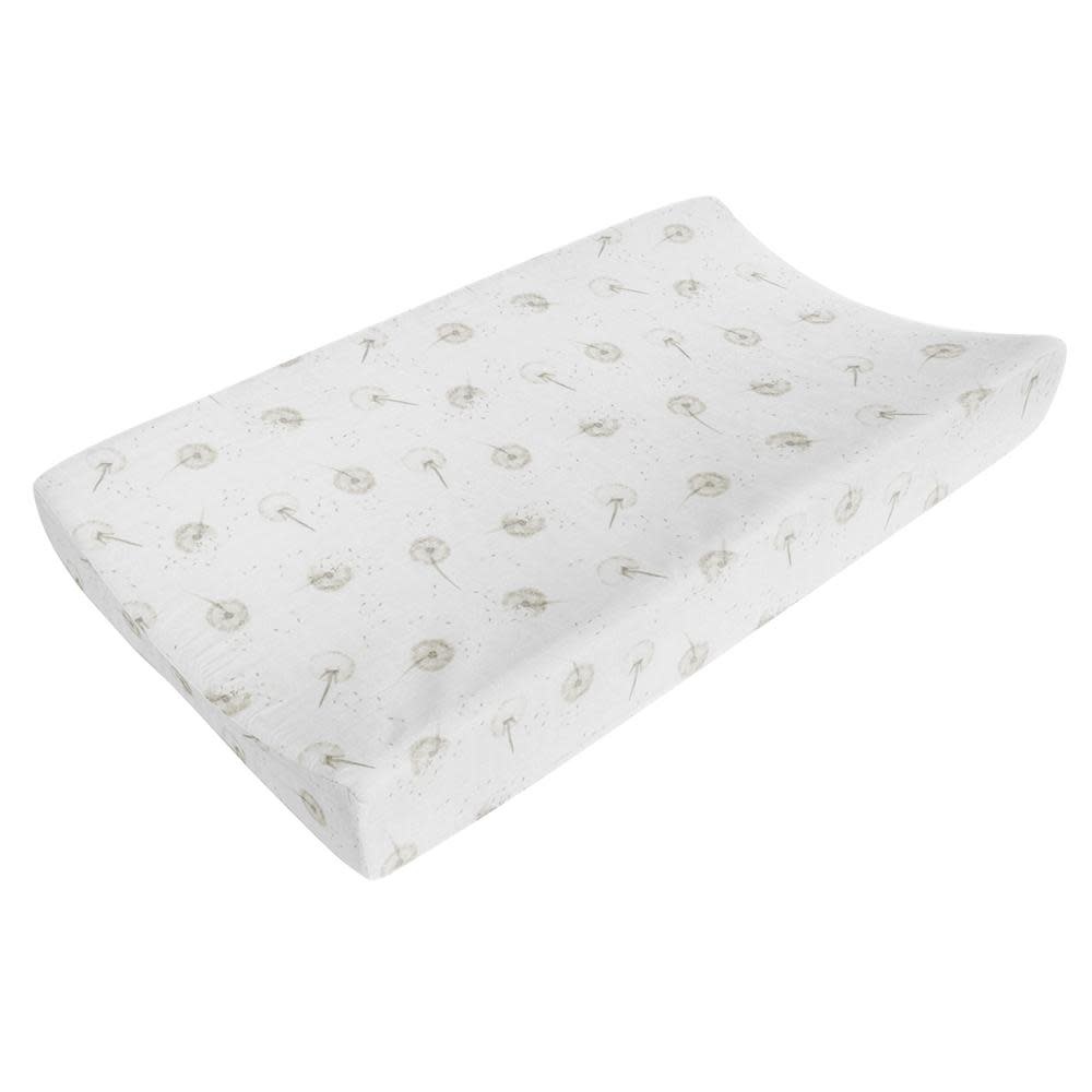 Living Textiles Living Textiles Organic Muslin Change Pad Cover - Dandelion