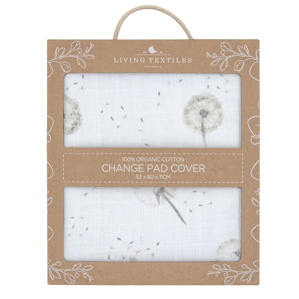Living Textiles Living Textiles Organic Muslin Change Pad Cover - Dandelion