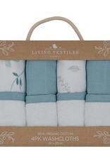 Living Textiles Living Textiles Organic 4-pack Muslin Wash Cloths ( 25 x 25cm)