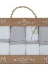 Living Textiles Living Textiles Organic 4-pack Muslin Wash Cloths ( 25 x 25cm)