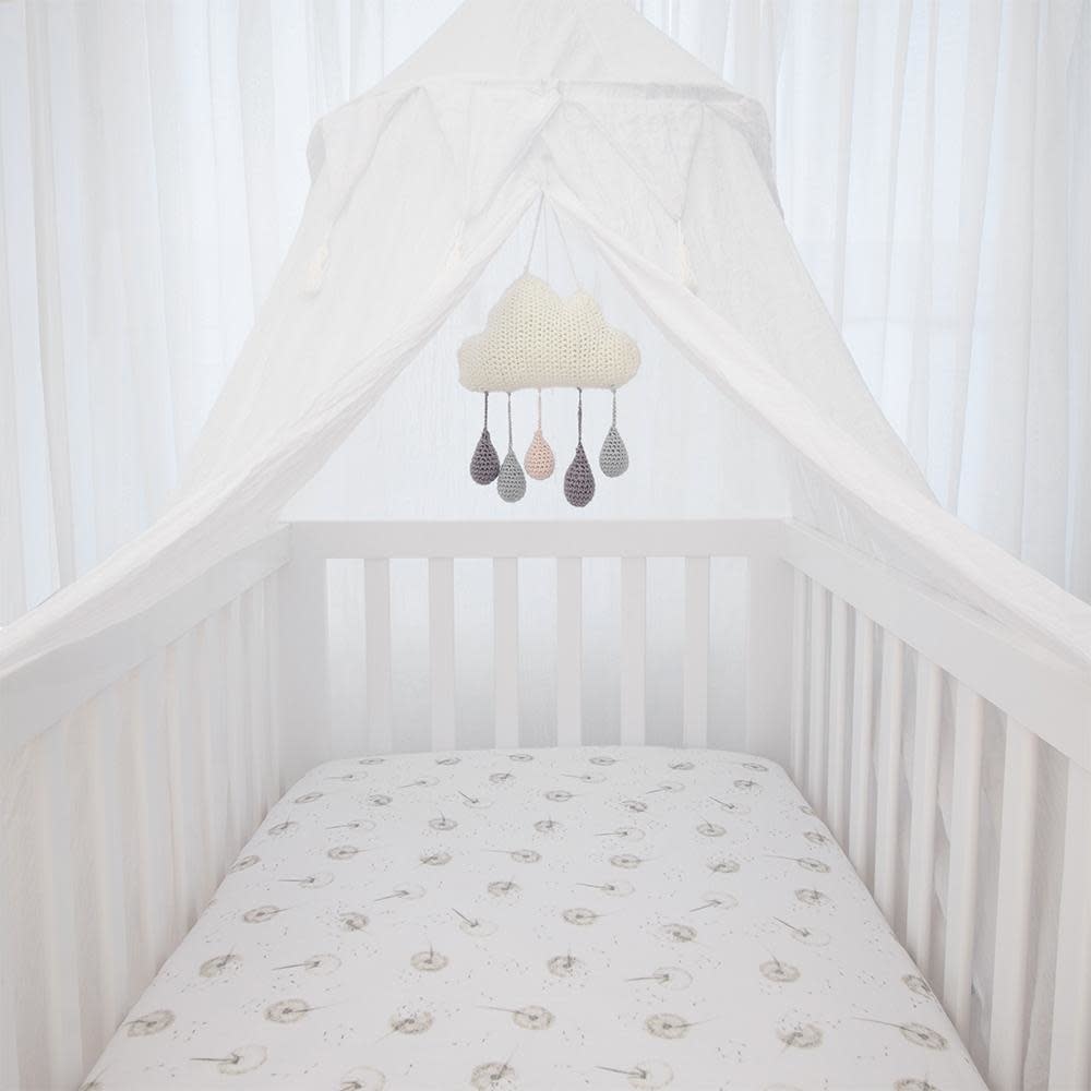 Living Textiles Living Textiles Dandelion Organic Muslin 2pk Cot Fitted Sheet